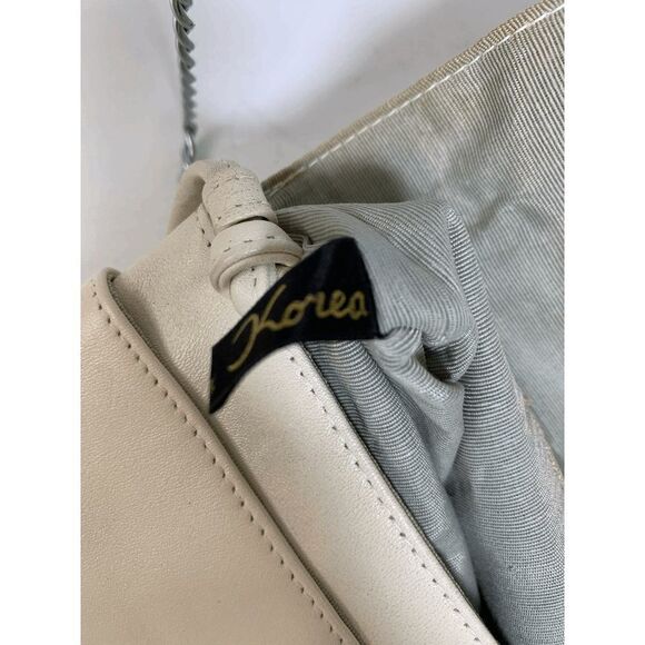 Vintage Albi Cream Leather Shoulder Purse - Picture 10 of 11